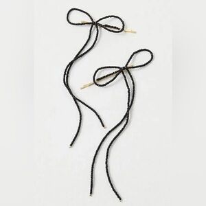 Free People Black Beaded Hair Ties